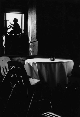 Jazz Haus interior black and white
