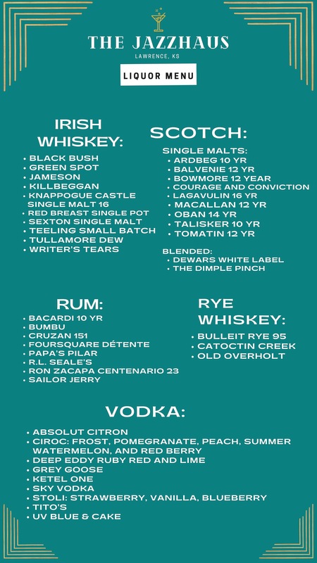 Liquor menu one